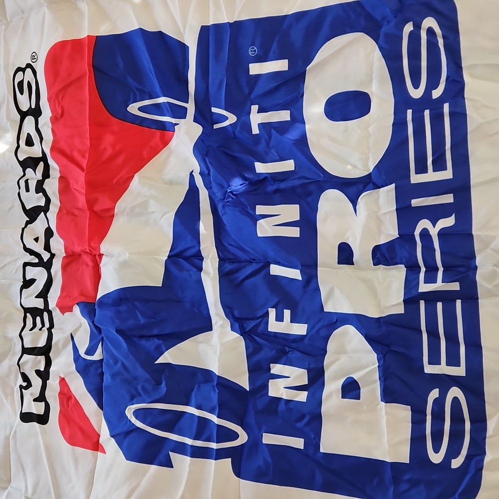Vintage Menards Infinty Pro Series Indy Car Flag 59"X37.5" Aprox RARE